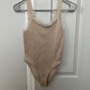 forever 21 bodysuit, size small/medium, nude color